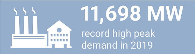 11,698 MW peak - April 2020